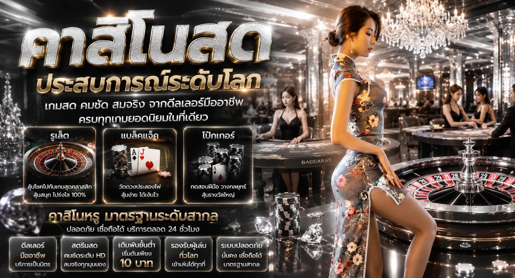 คาสิโนออนไลน์ Atlanta1515 โต๊ะบาคาร่าสดกับดีลเลอร์จริง